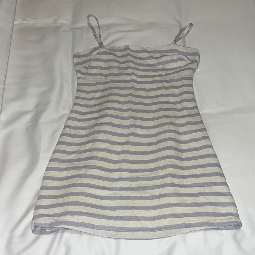 Grace Blue and Cream Striped Dress